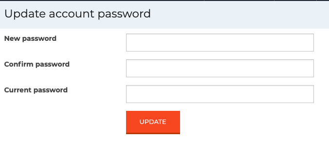 How Do I Update My Account Password 